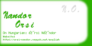 nandor orsi business card